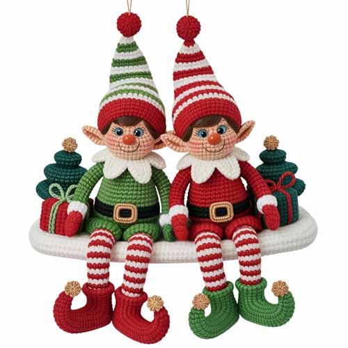 Faux Yarn Christmas DTF Transfer653