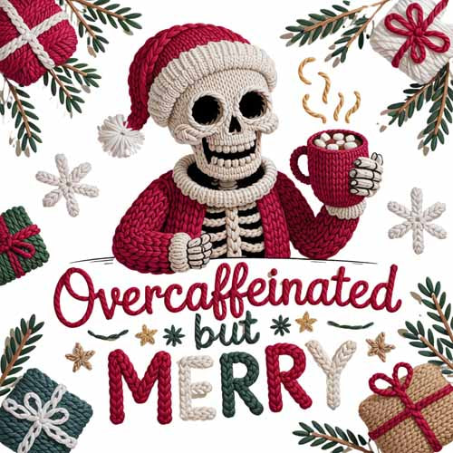 Faux Yarn Christmas DTF Transfer659