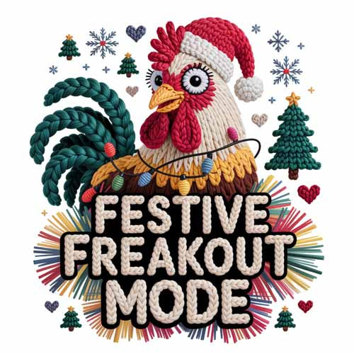 Faux Yarn Christmas DTF Transfer667