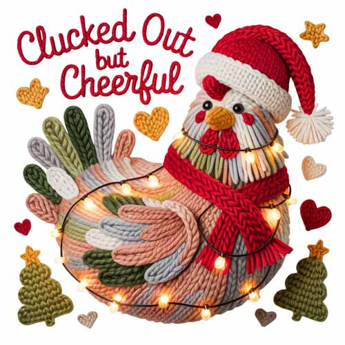 Faux Yarn Christmas DTF Transfer669
