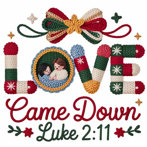 Faux Yarn Christmas DTF Transfer67