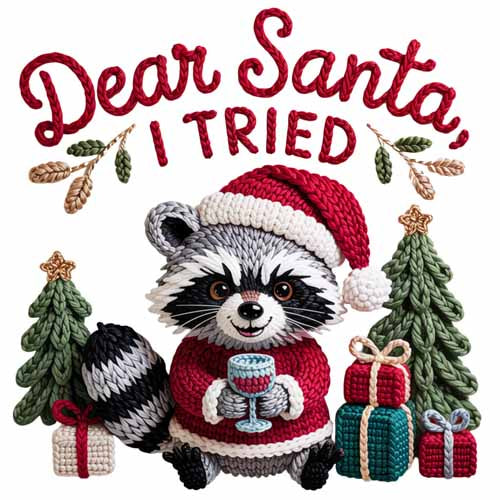 Faux Yarn Christmas DTF Transfer671