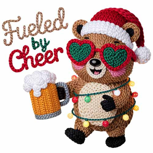 Faux Yarn Christmas DTF Transfer674