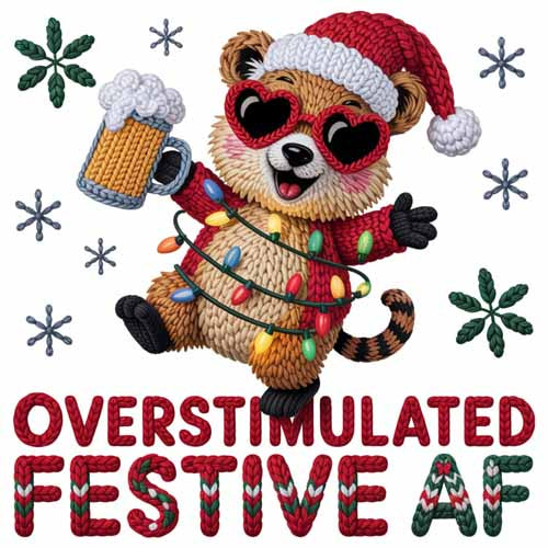 Faux Yarn Christmas DTF Transfer676