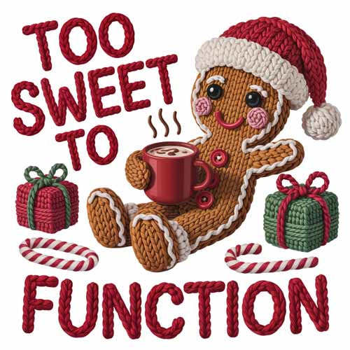 Faux Yarn Christmas DTF Transfer679