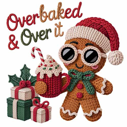 Faux Yarn Christmas DTF Transfer682