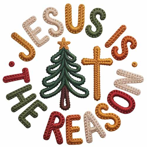 Faux Yarn Christmas DTF Transfer694