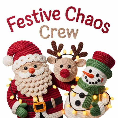 Faux Yarn Christmas DTF Transfer695