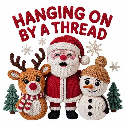 Faux Yarn Christmas DTF Transfer697