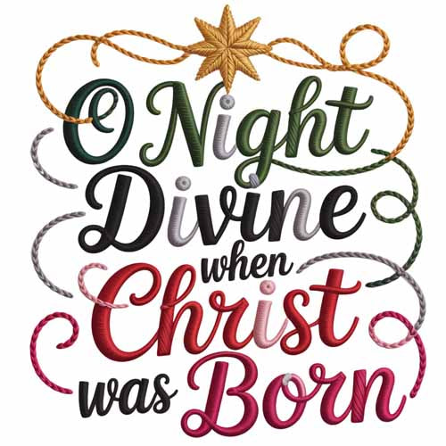 Faux Yarn Christmas DTF Transfer701