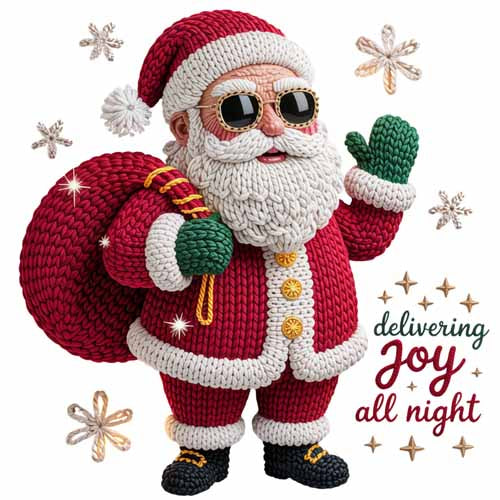 Faux Yarn Christmas DTF Transfer703