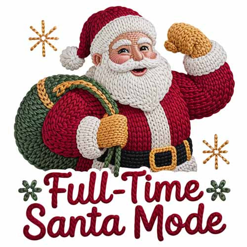 Faux Yarn Christmas DTF Transfer704