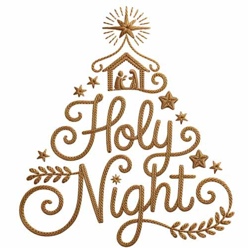 Faux Yarn Christmas DTF Transfer708