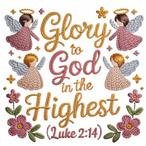 Faux Yarn Christmas DTF Transfer709