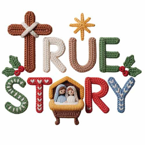 Faux Yarn Christmas DTF Transfer717