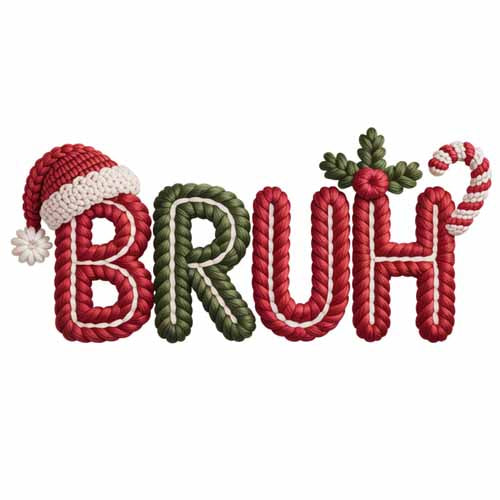 Faux Yarn Christmas DTF Transfer721