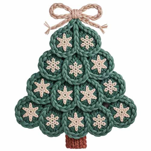 Faux Yarn Christmas DTF Transfer73