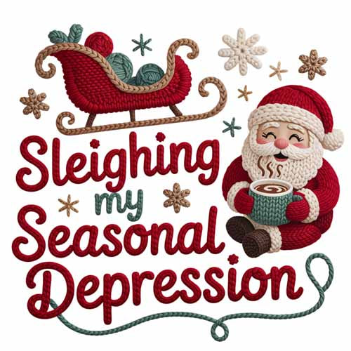 Faux Yarn Christmas DTF Transfer731