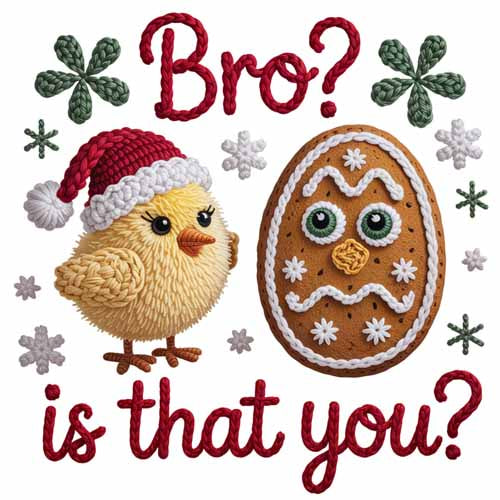 Faux Yarn Christmas DTF Transfer733