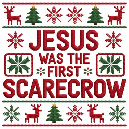 Faux Yarn Christmas DTF Transfer736