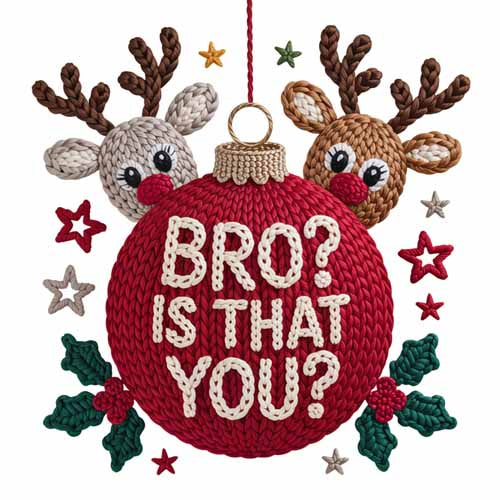 Faux Yarn Christmas DTF Transfer737