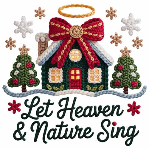 Faux Yarn Christmas DTF Transfer740