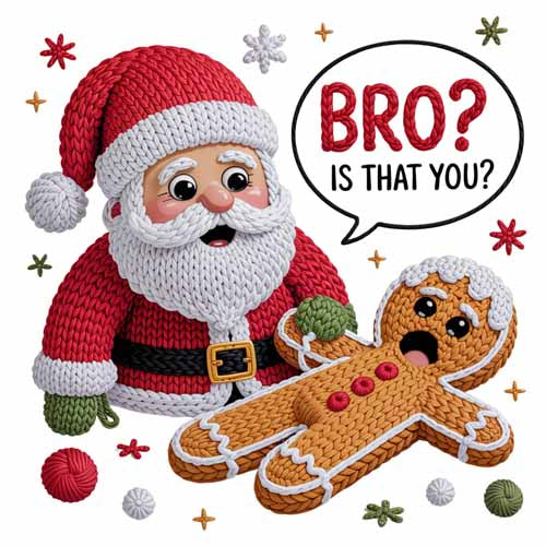 Faux Yarn Christmas DTF Transfer743