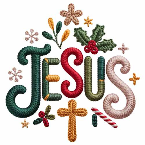 Faux Yarn Christmas DTF Transfer751