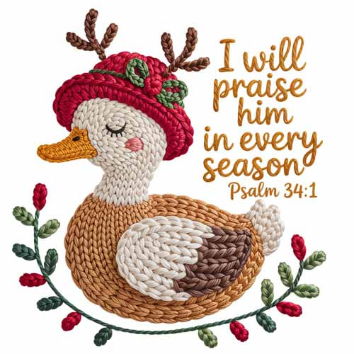 Faux Yarn Christmas DTF Transfer758