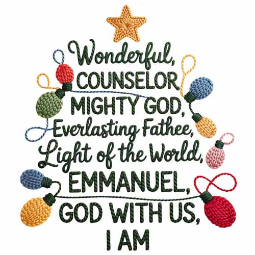 Faux Yarn Christmas DTF Transfer762