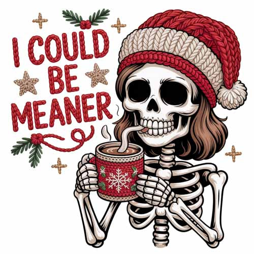 Faux Yarn Christmas DTF Transfer763