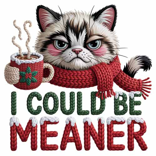 Faux Yarn Christmas DTF Transfer765