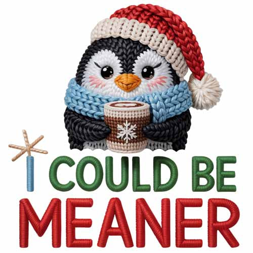 Faux Yarn Christmas DTF Transfer767