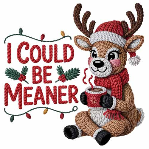 Faux Yarn Christmas DTF Transfer769