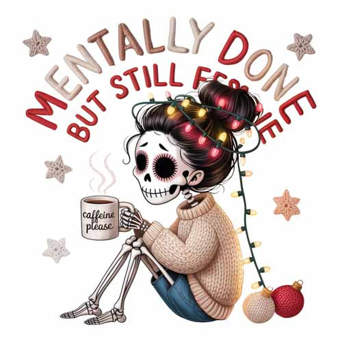 Faux Yarn Christmas DTF Transfer771