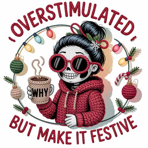 Faux Yarn Christmas DTF Transfer773