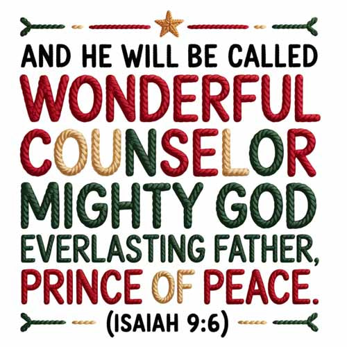 Faux Yarn Christmas DTF Transfer778