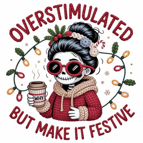 Faux Yarn Christmas DTF Transfer783