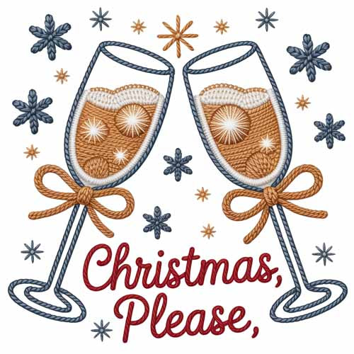 Faux Yarn Christmas DTF Transfer786