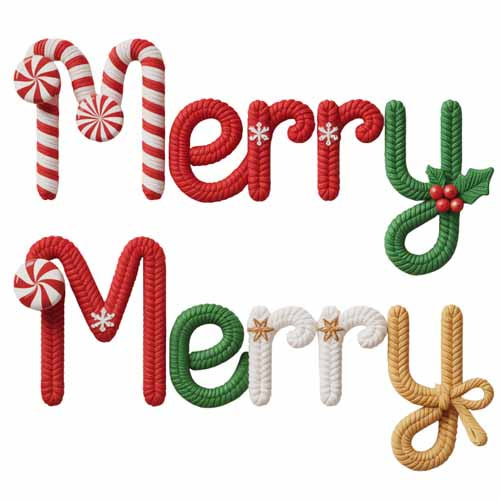 Faux Yarn Christmas DTF Transfer795