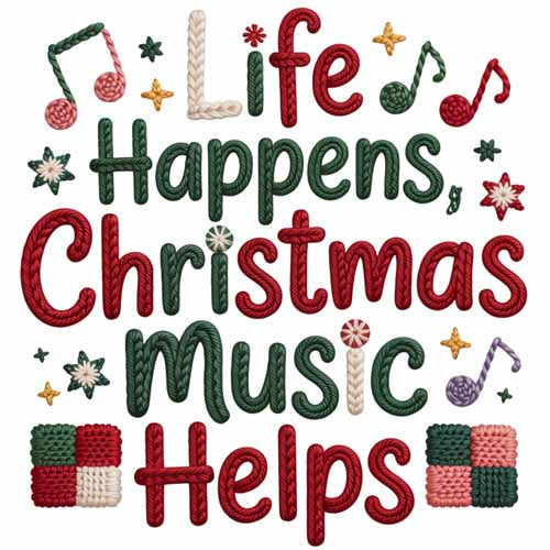 Faux Yarn Christmas DTF Transfer796