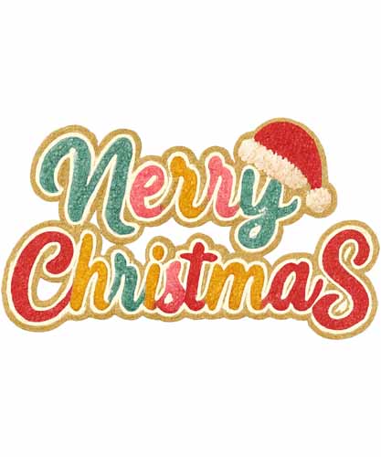 Faux Yarn Christmas DTF Transfer805