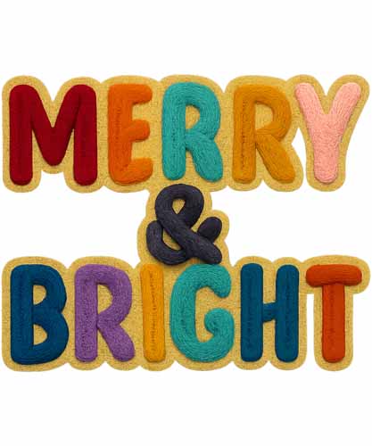 Faux Yarn Christmas DTF Transfer806