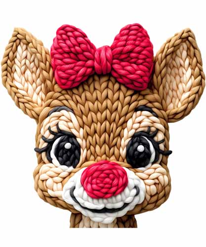 Faux Yarn Christmas DTF Transfer811