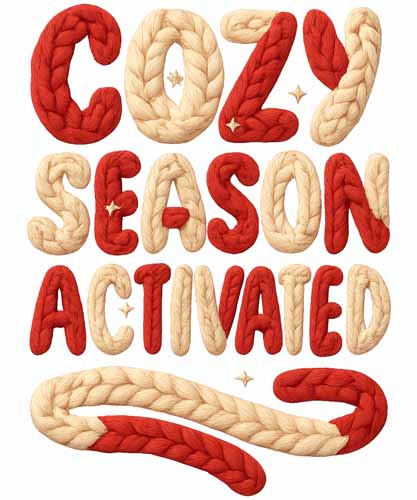 Faux Yarn Christmas DTF Transfer812