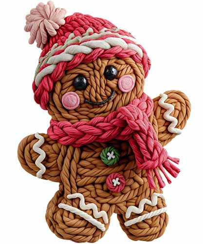 Faux Yarn Christmas DTF Transfer813