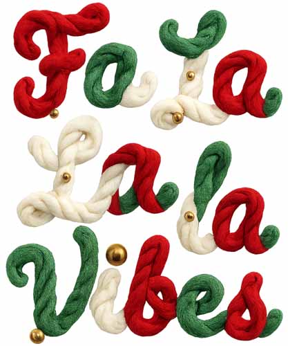 Faux Yarn Christmas DTF Transfer817