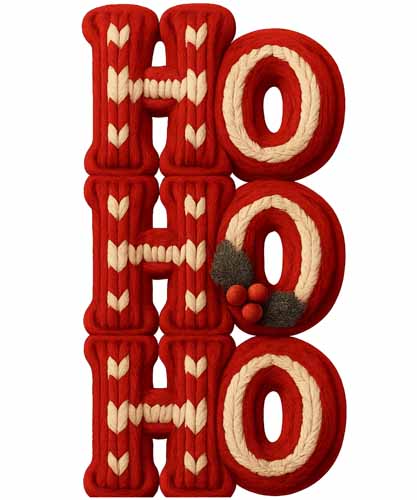 Faux Yarn Christmas DTF Transfer818