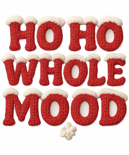 Faux Yarn Christmas DTF Transfer819