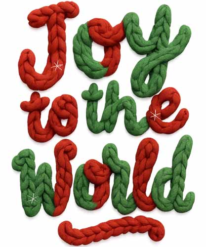 Faux Yarn Christmas DTF Transfer821